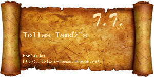 Tollas Tamás névjegykártya